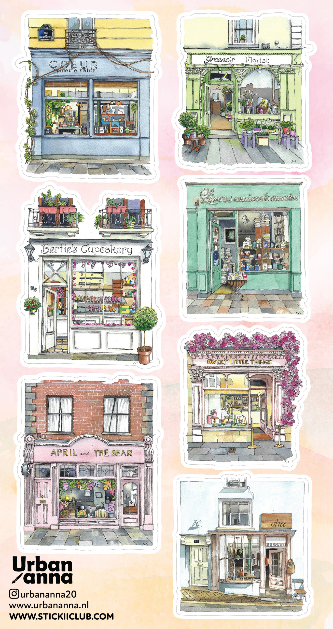 Urban Anna sticker pack